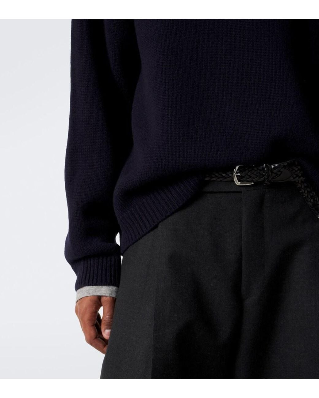 Studio Nicholson Blue Hemyl Oversized Wool Sweater for men