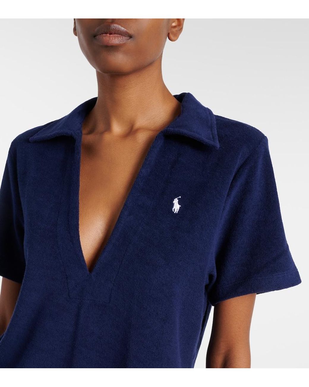 Polo Ralph Lauren Blue Cotton Terry Polo Dress