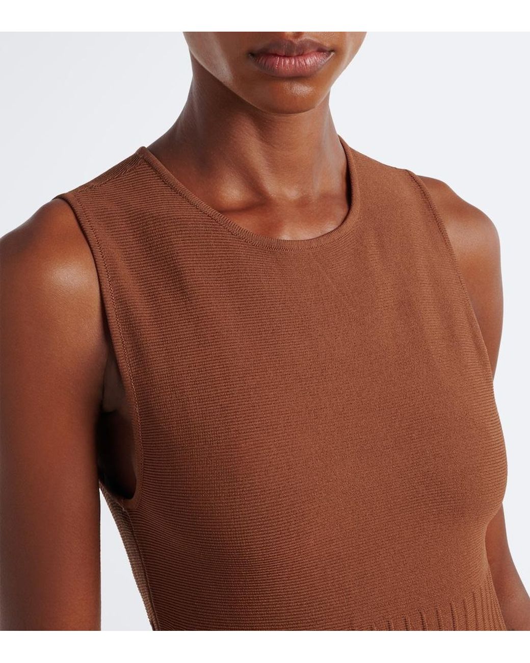 Staud Brown Midikleid Elyse Aus Strick