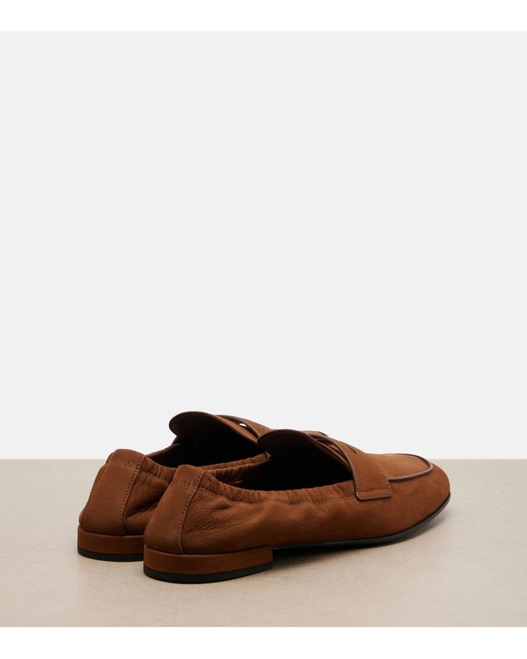 Prada Brown Leather Penny Loafers