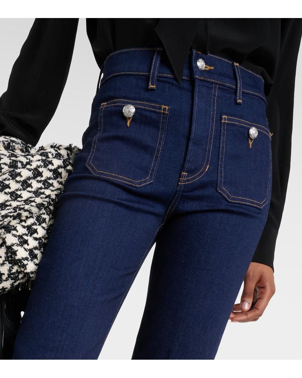 Veronica Beard Blue Cropped Jeans Carson
