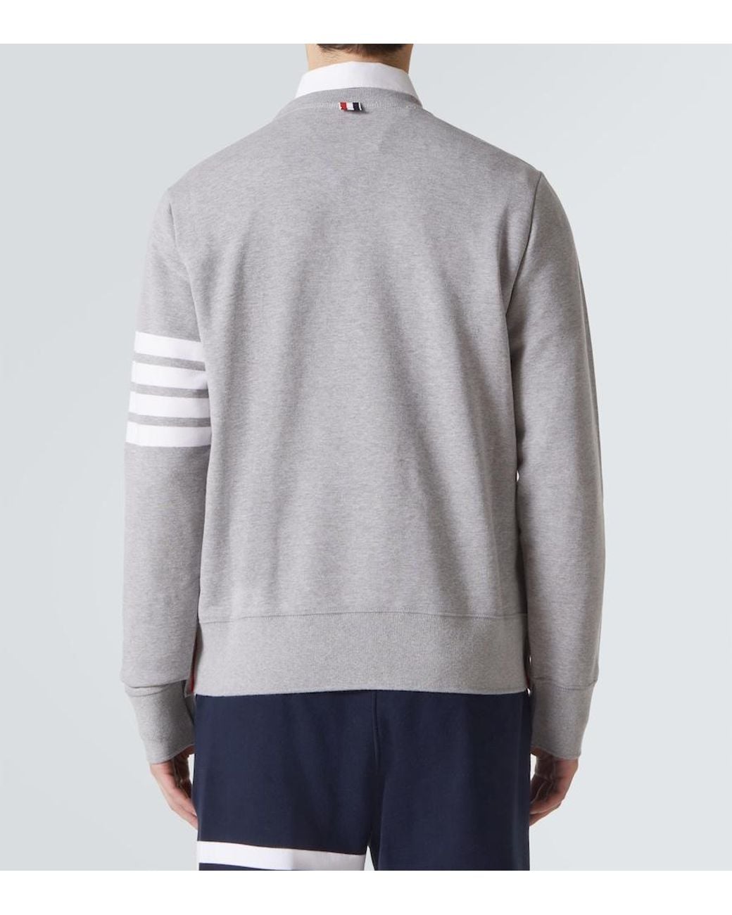 Thom Browne Gray 4-bar Cotton Sweatshirt for men