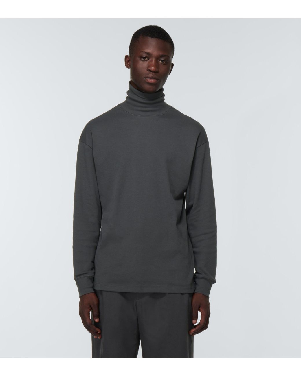 Herren Bekleidung Pullover und Strickware Rollkragenpullover Lemaire Baumwolle Sweatshirt aus Baumwoll-Jersey in Natur für Herren 