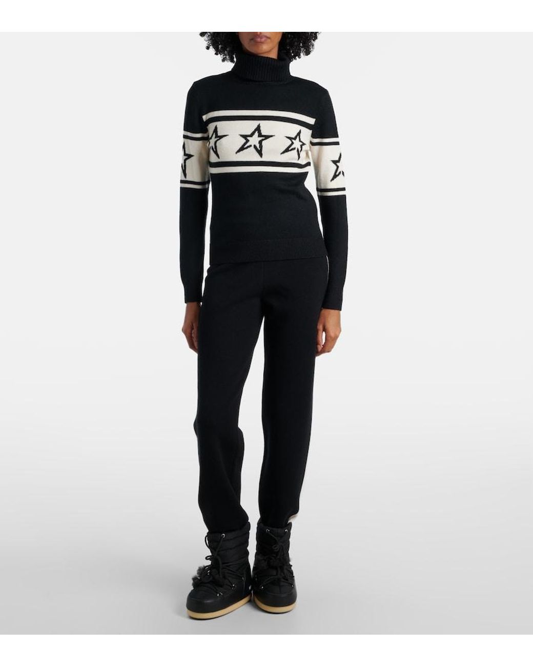 Perfect Moment Black La Tour Wool-Blend Sweatpants