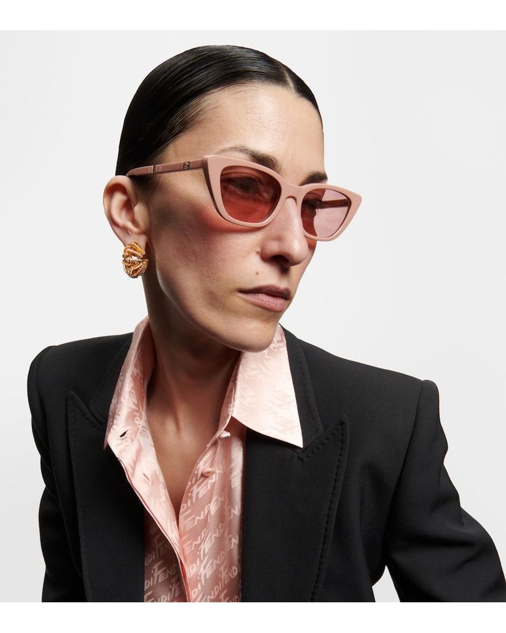 Fendi Pink Foldable Acetate Sunglasses