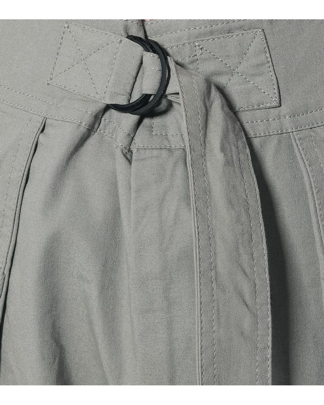 Isabel Marant Gray Zilyae High-Rise Paperbag Pants