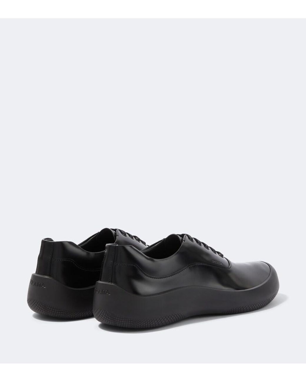Baskets En Cuir Prada pour homme en coloris Black