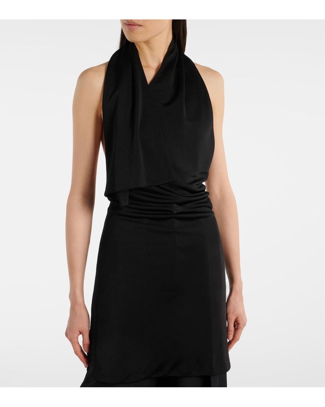 Khaite Black Loza Draped Top