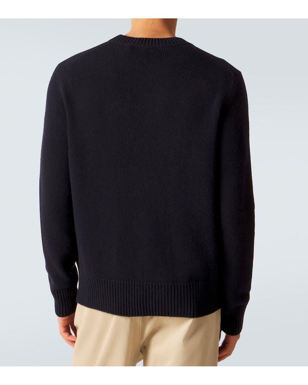 Burberry Blue Ekd Wool And Cashmere Sweater for men
