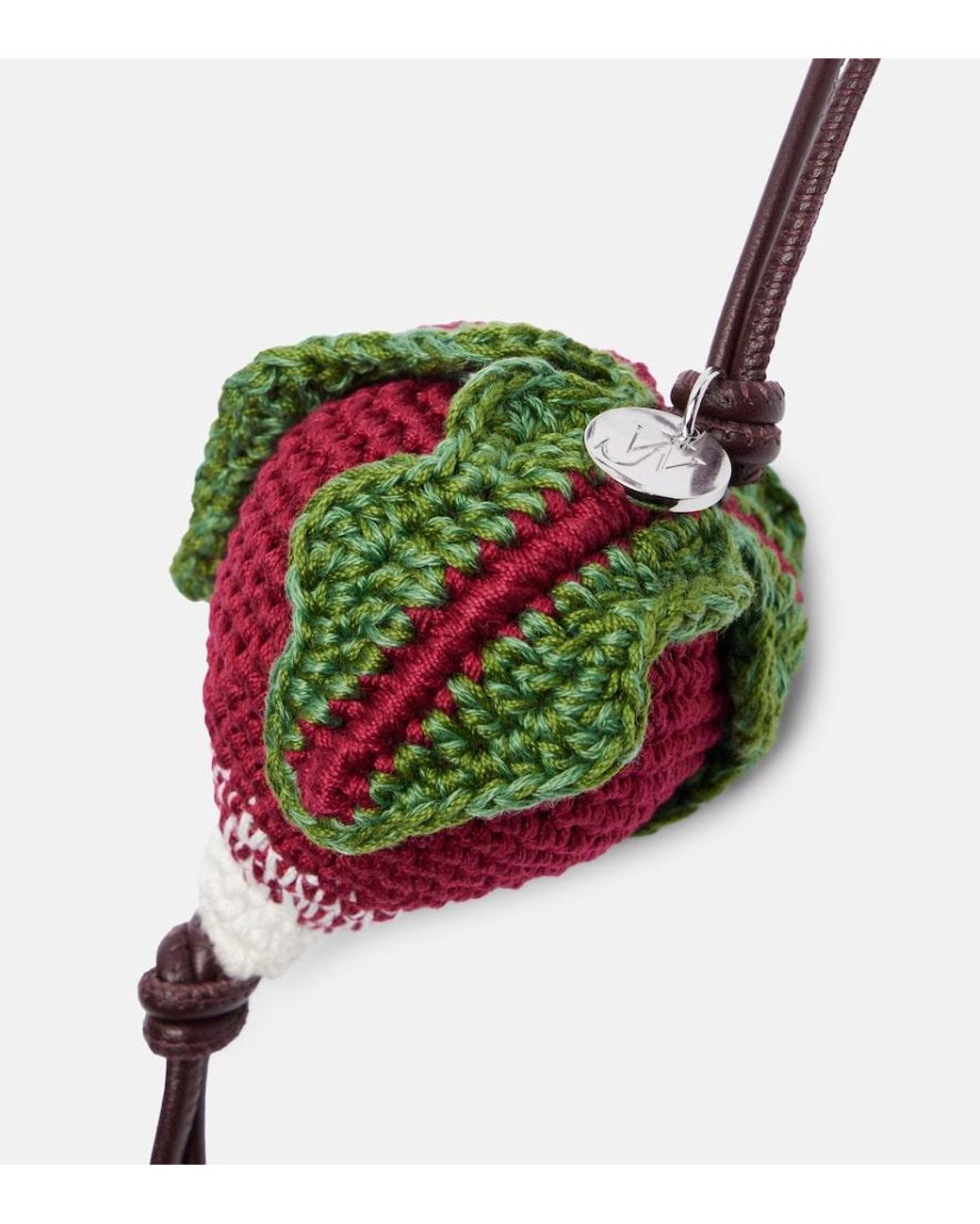 J.W. Anderson White Radish Knitted Bag Charm