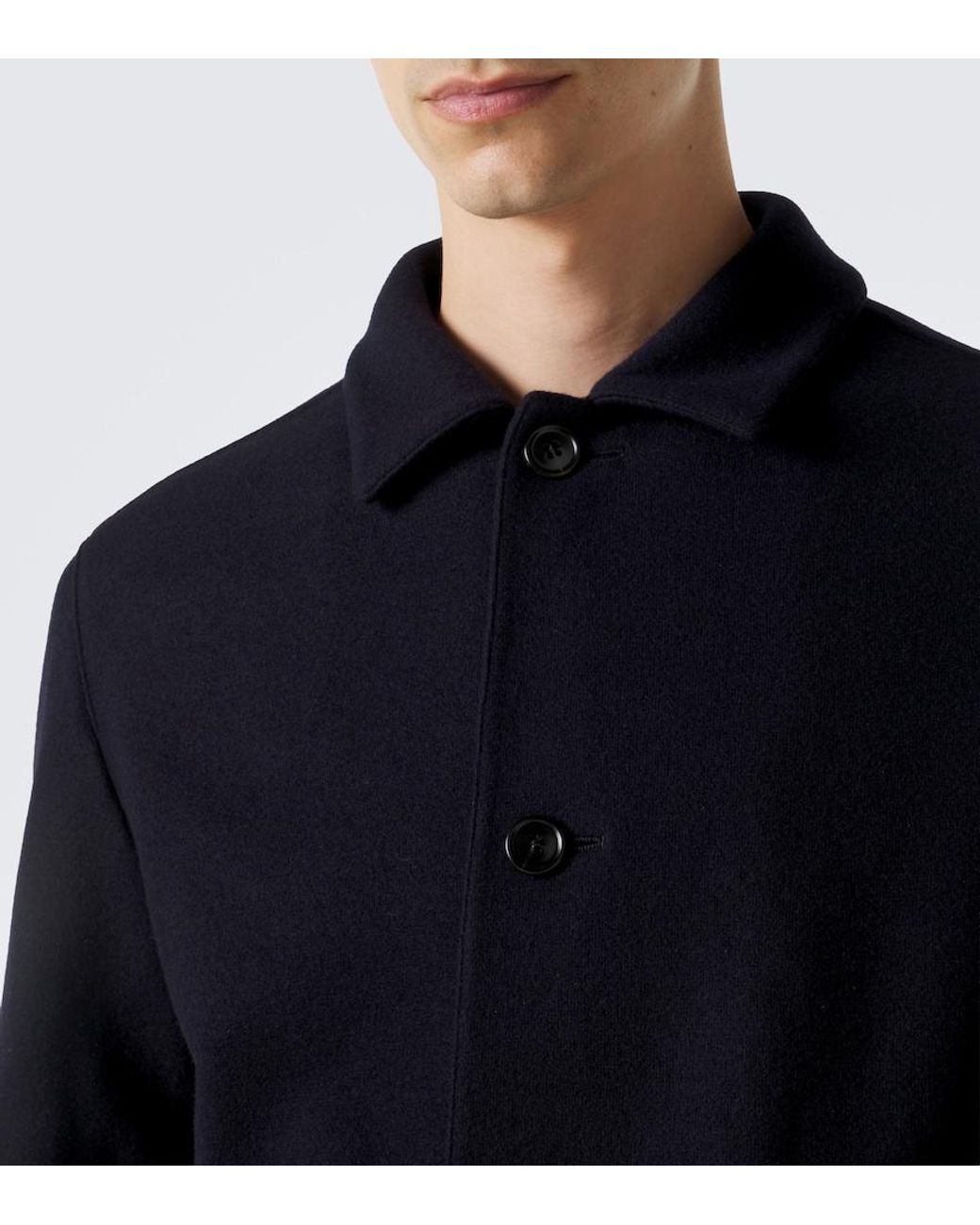 Zegna Blue Alpe Cashmere And Wool Jacket for men