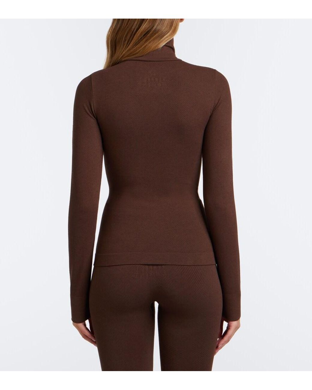Perfect Moment Brown Turtleneck Ski Top