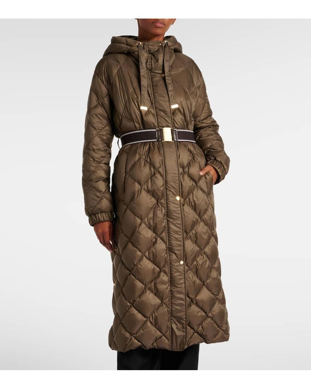 【関税&送料込】MAX MARA THE CUBE Coats Brown The Cube Trefel down coat in brown - Max Mara | Mytheresa