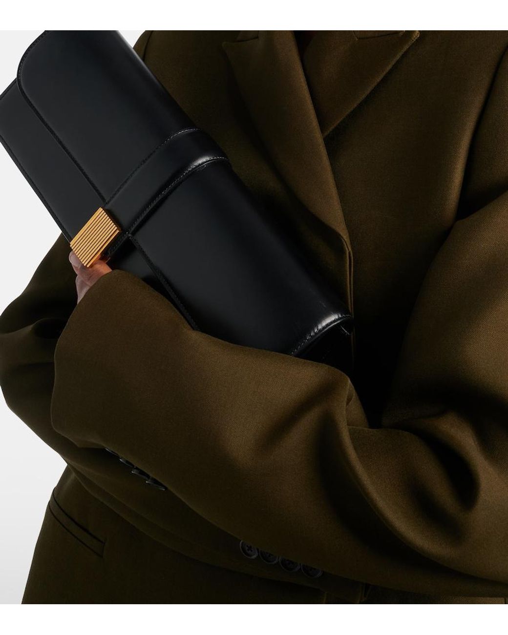 Khaite Black Blake Leather Clutch