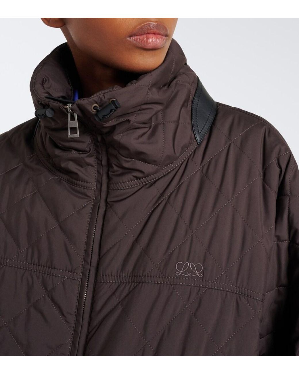 Loewe Black Double L Quilted Cropped Jacket