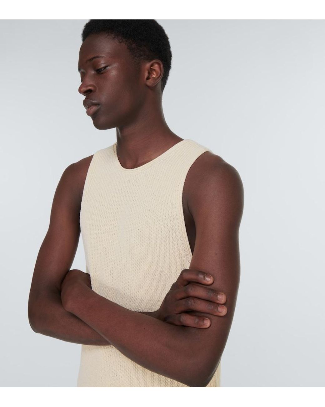 Nanushka Natural Zeno Cotton-Blend Tank Top for men