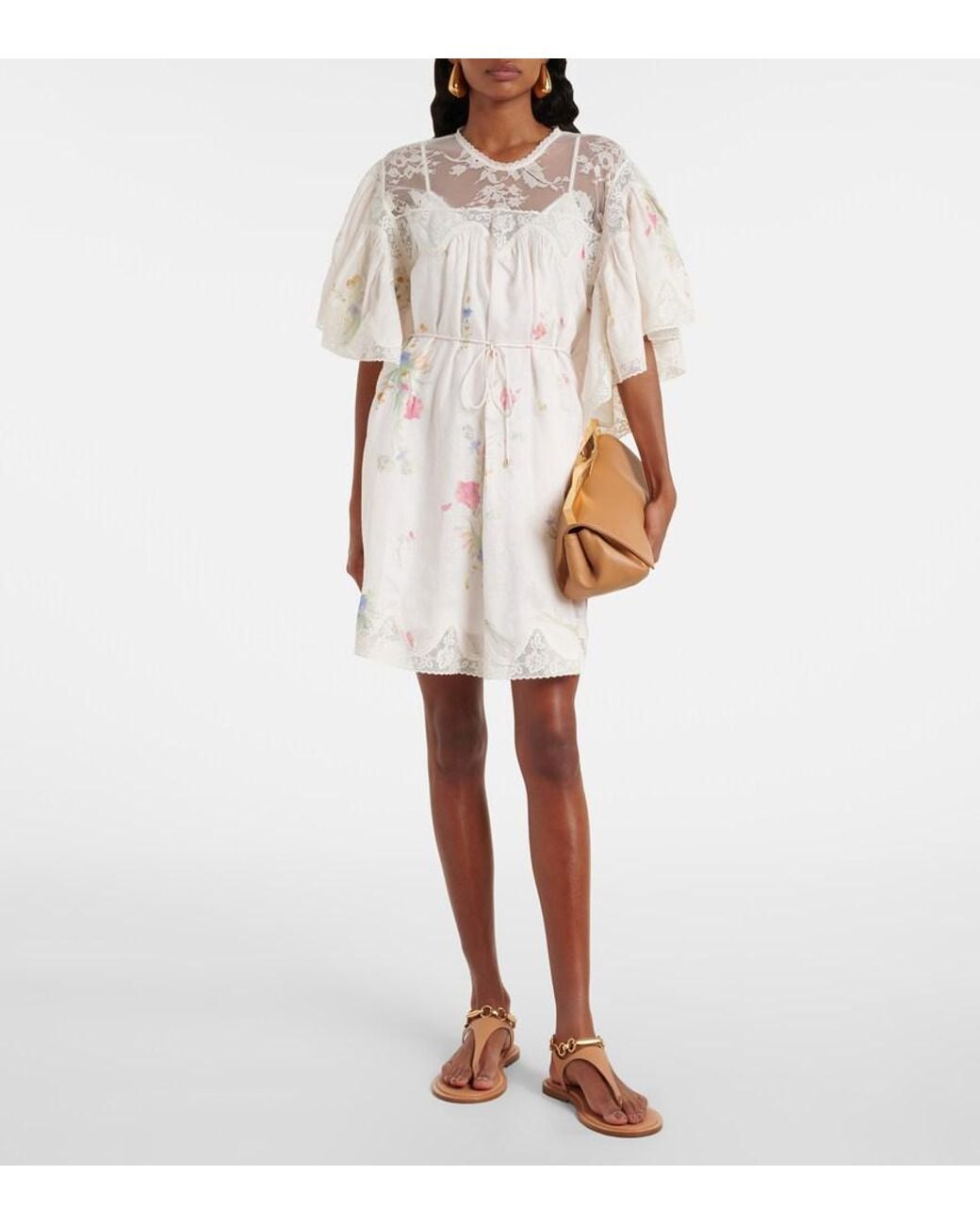 Zimmermann White Lucky Linen Mini Dress