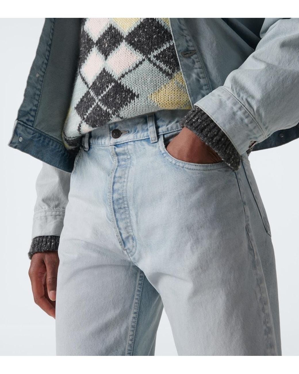 Jeans Rectos Burt The Row de hombre de color Blue