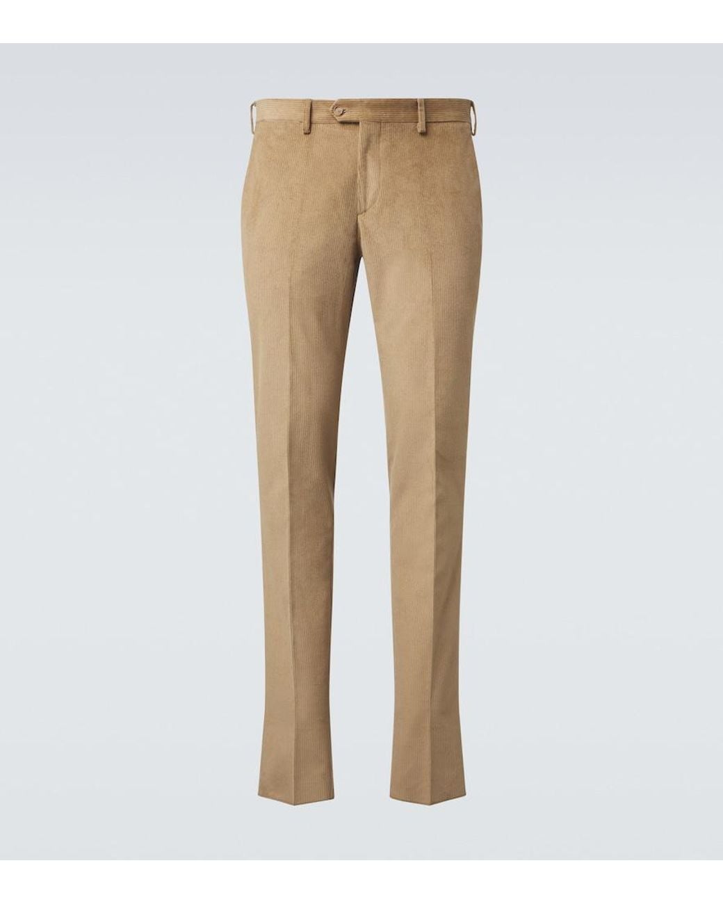 Lardini Natural Cotton Corduroy Slim Pants for men