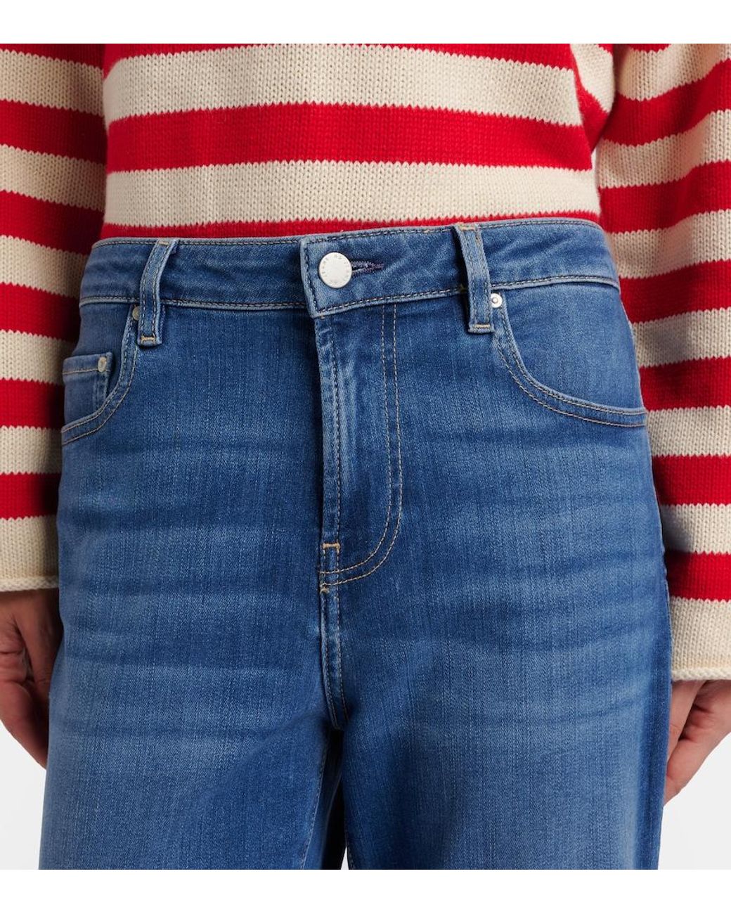 AG Jeans Blue Girlfriend Straight Jeans