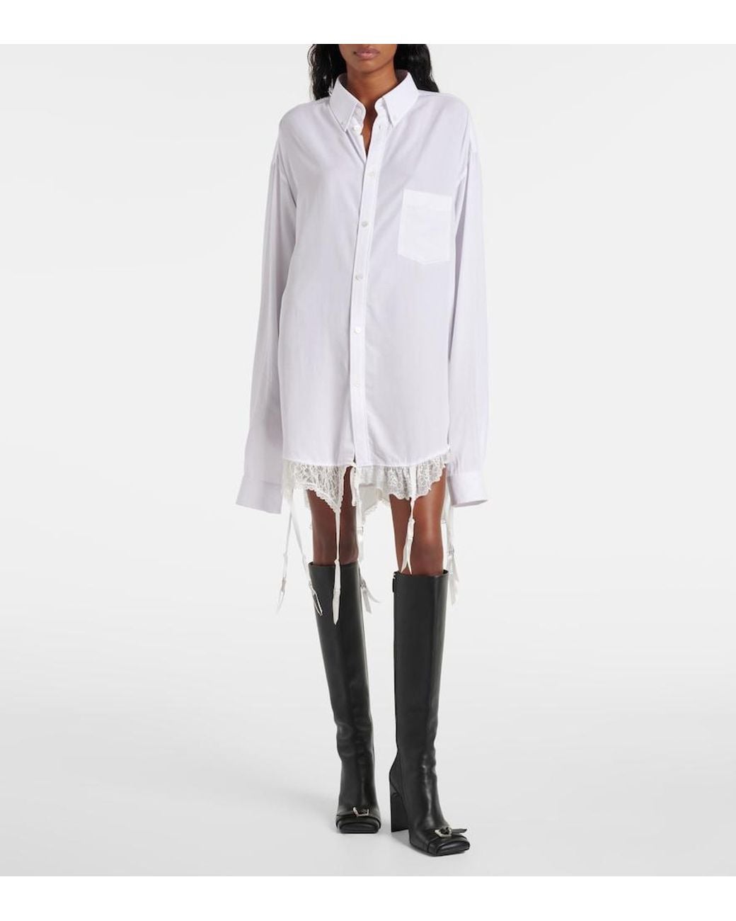 Balenciaga Black Bel Air 100 Leather Knee-High Boots