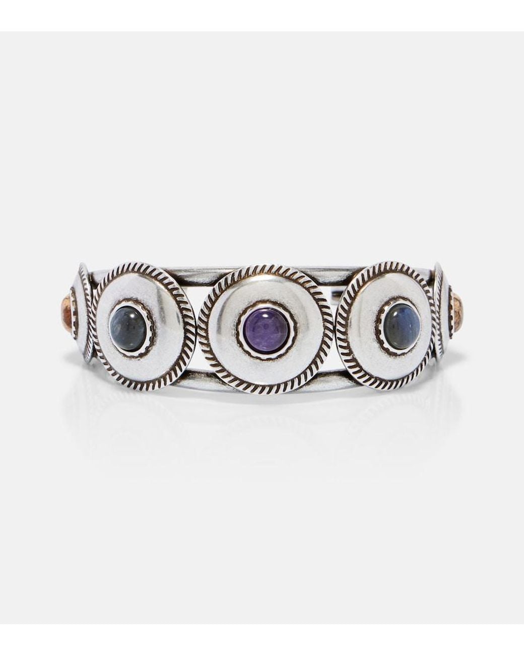 Isabel Marant White Lam Embellished Cuff Bracelet
