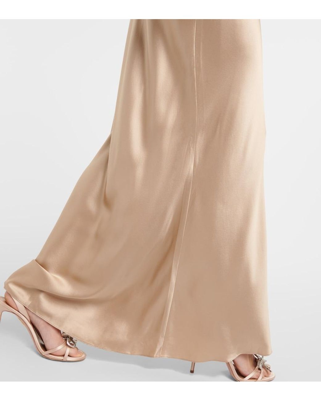 The Sei Natural Silk Satin Maxi Skirt