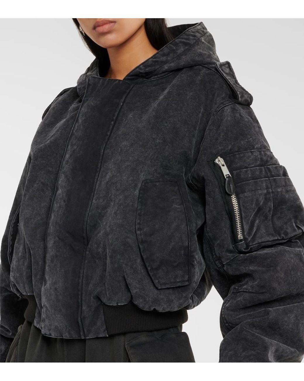 Entire studios W2 Cropped Bomber Jacket in Black | Lyst Entire studios W2 Cropped Bomber Jacket in Black | Lyst