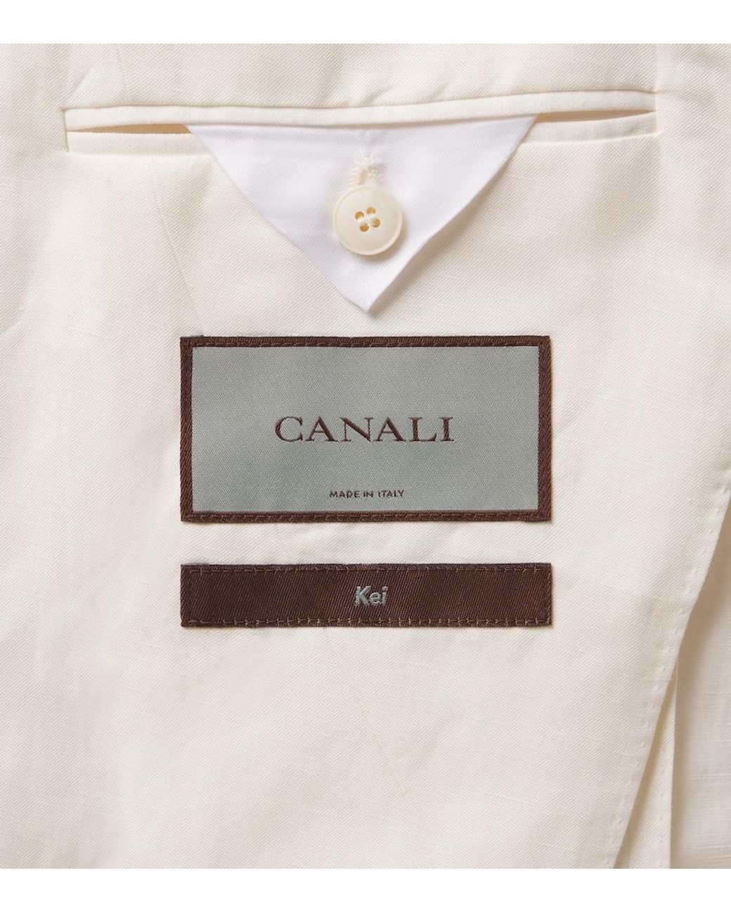 Canali Natural Kei Linen And Silk Suit Jacket for men