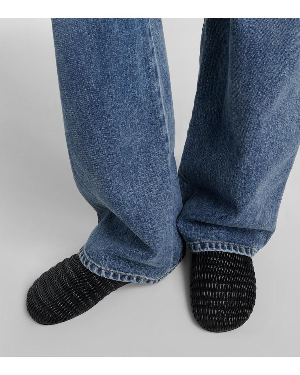 J.W. Anderson Black Babouche Woven Leather Loafers