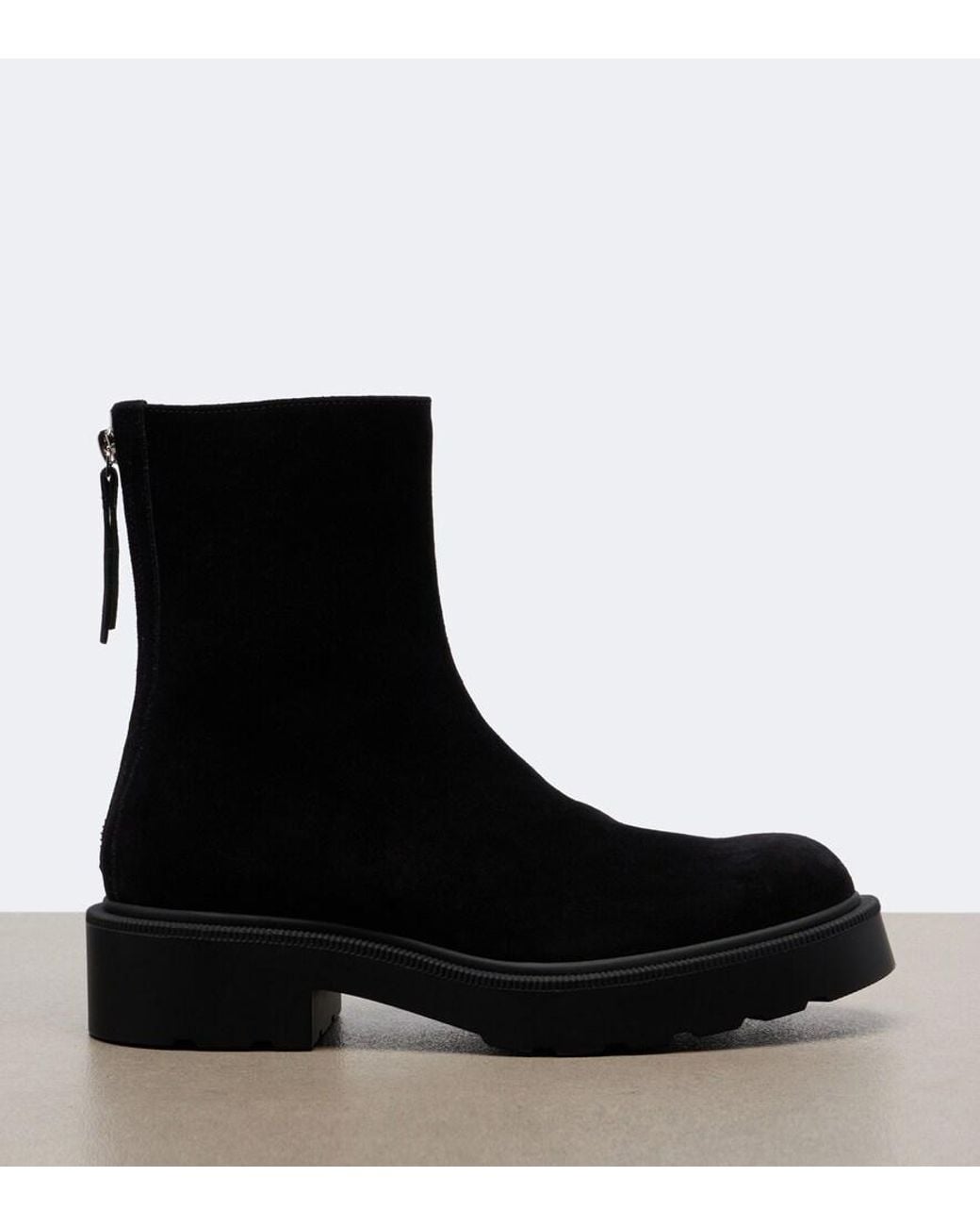 The Row Black Nobilis Suede Ankle Boots
