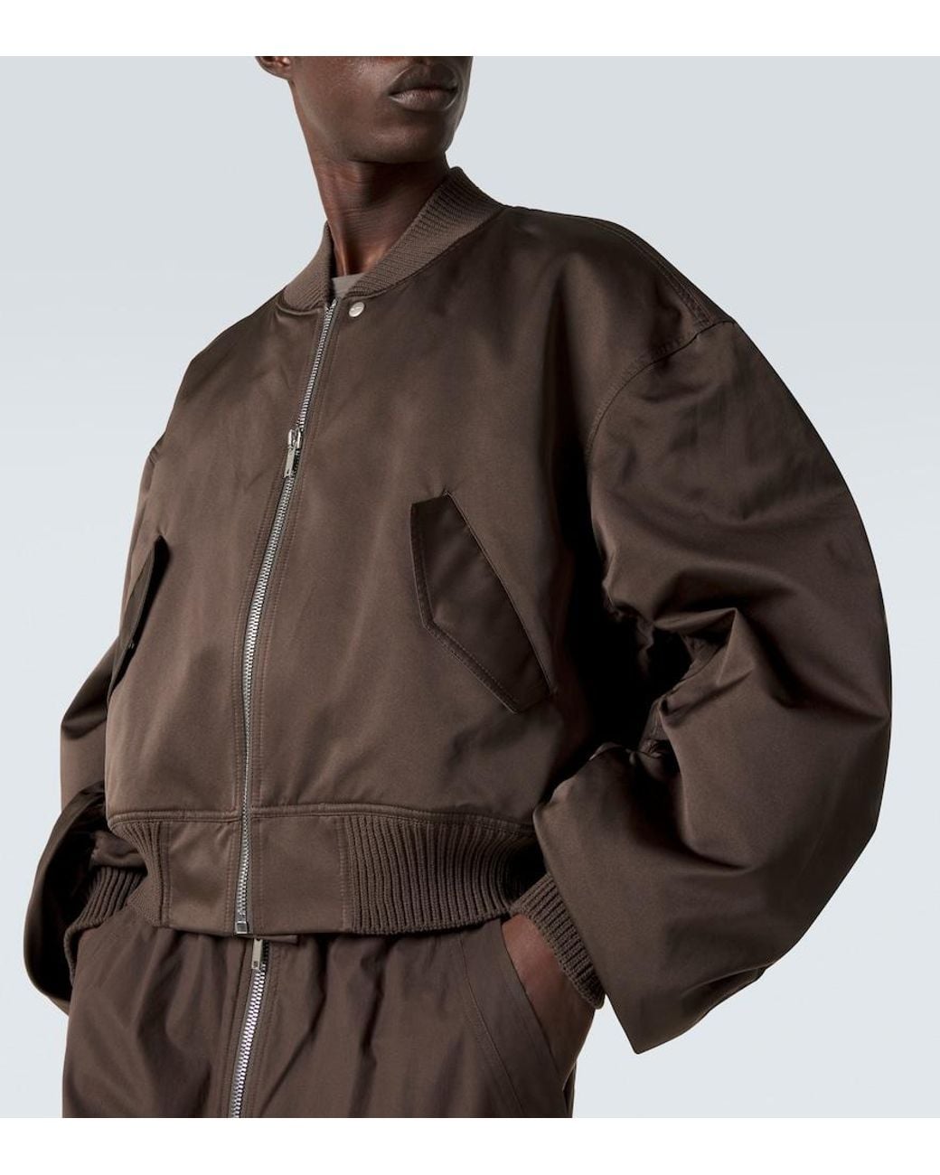 Rick Owens Brown Secchia Technical Bomber Jacket for men