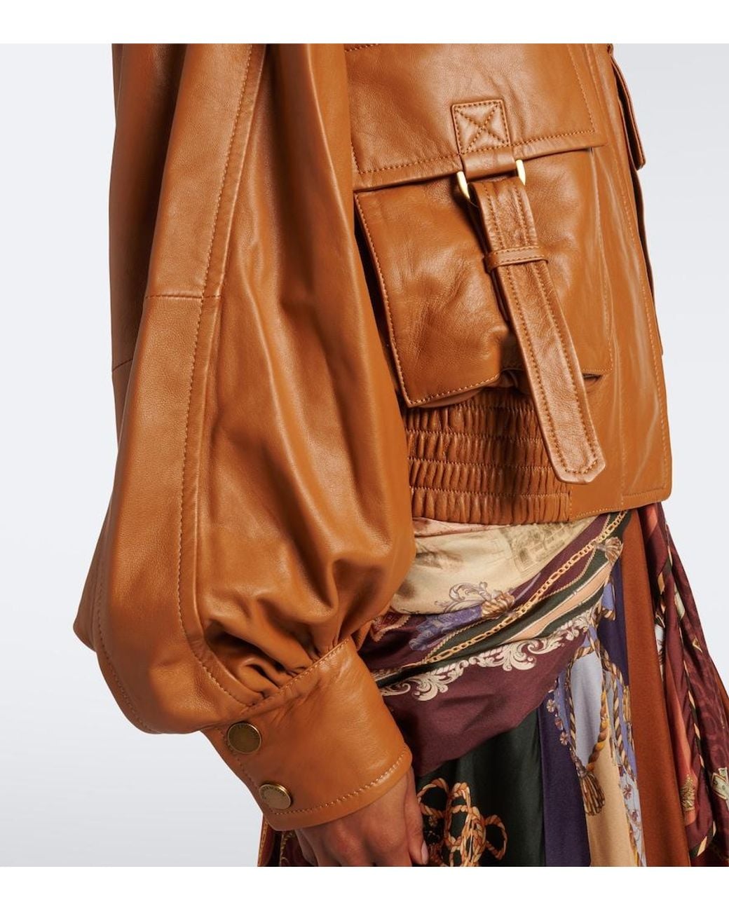 Zimmermann Brown Valiant Leather Jacket