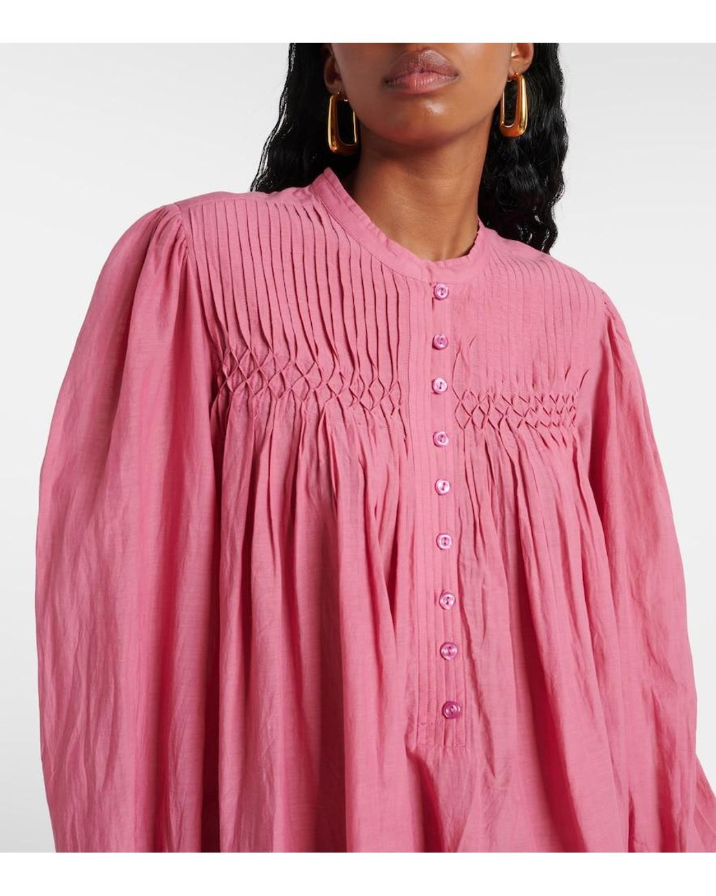 Isabel Marant Pink Danael Cotton-Blend Minidress