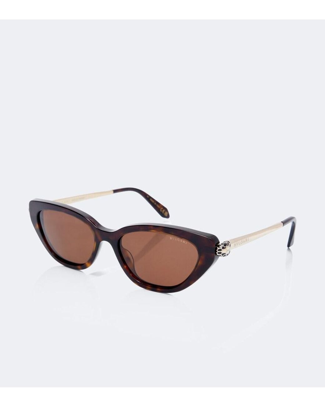 BVLGARI Brown Serpenti Forever Cat-Eye Sunglasses