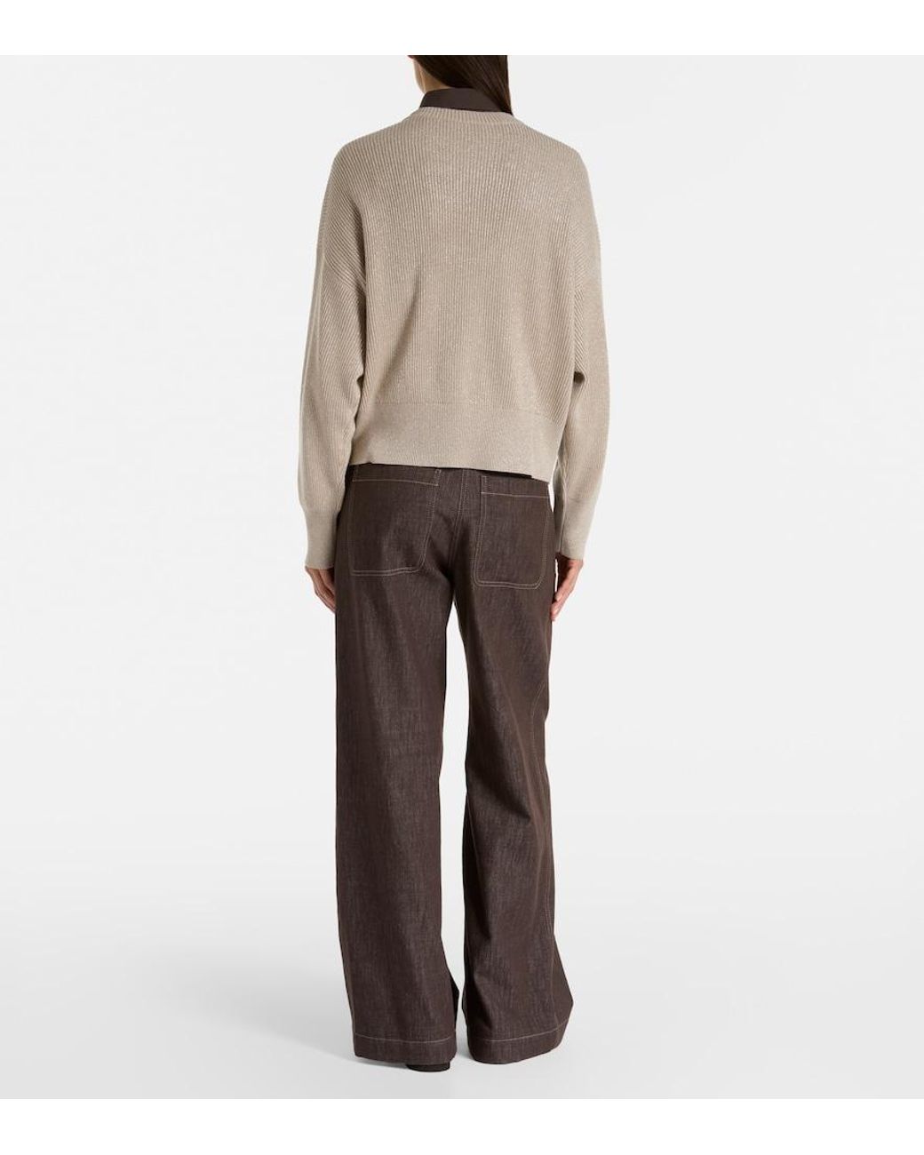 Pullover di Brunello Cucinelli in Natural