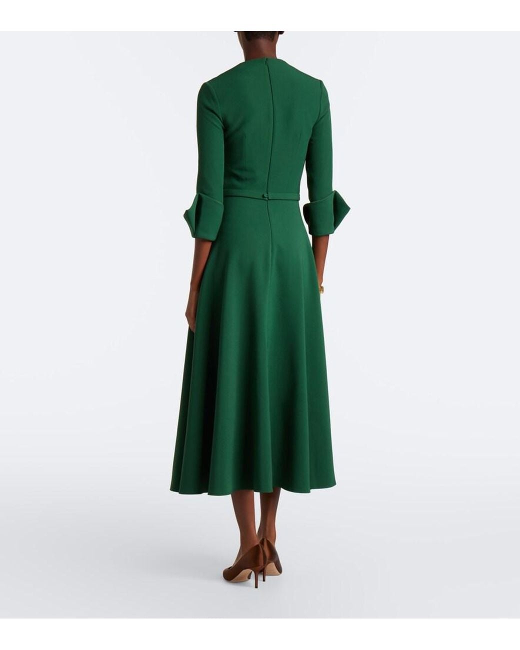 Safiyaa Green Ellis Crepe Cocktail Dress