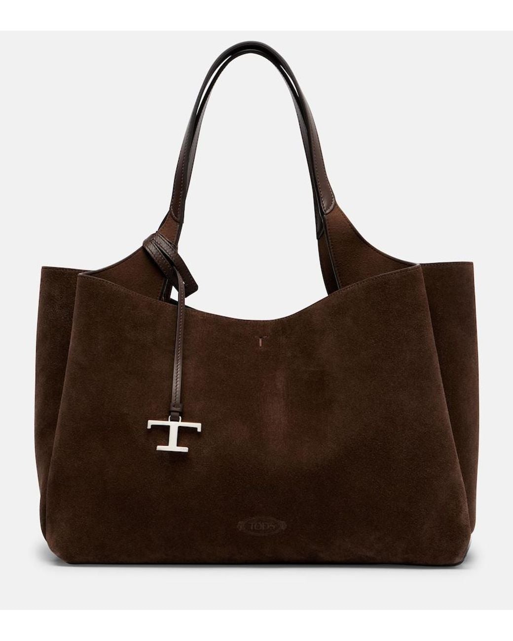 Tod's Brown Apa Large Leather Suede Tote Bag