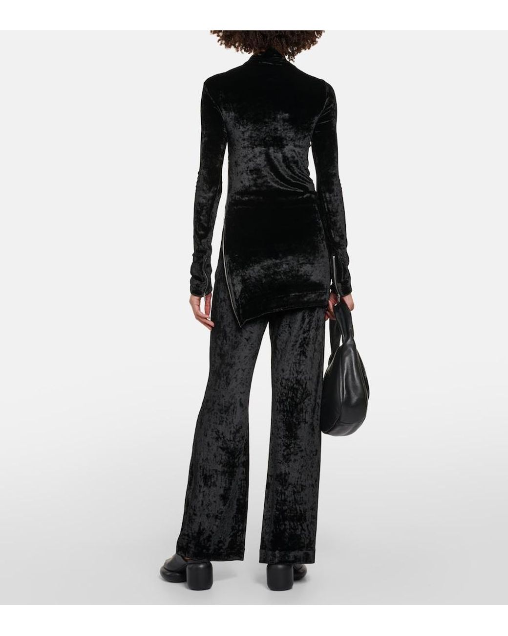 Jil Sander Black Velvet Top