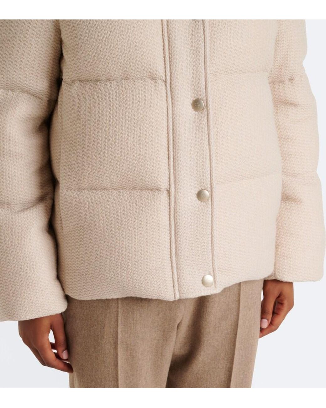 Eleventy Natural Wool Down Jacket