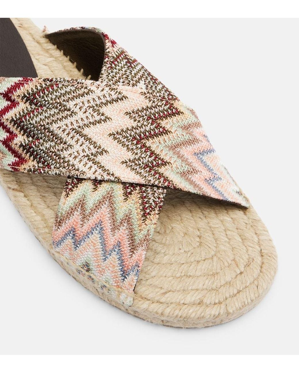 Missoni Brown Harlow Zigzag Espadrille Sandals