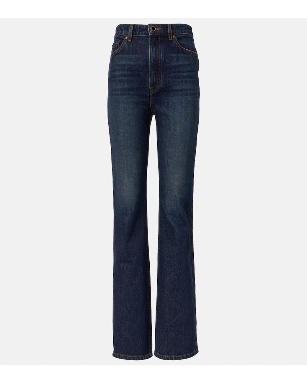 Khaite Blue Danielle Straight Jeans
