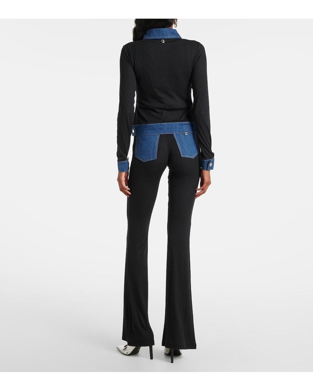 Coperni Blue Denim-Trimmed Top