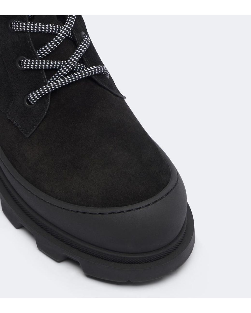 Moncler Black Vera Suede Lace-Up Boots