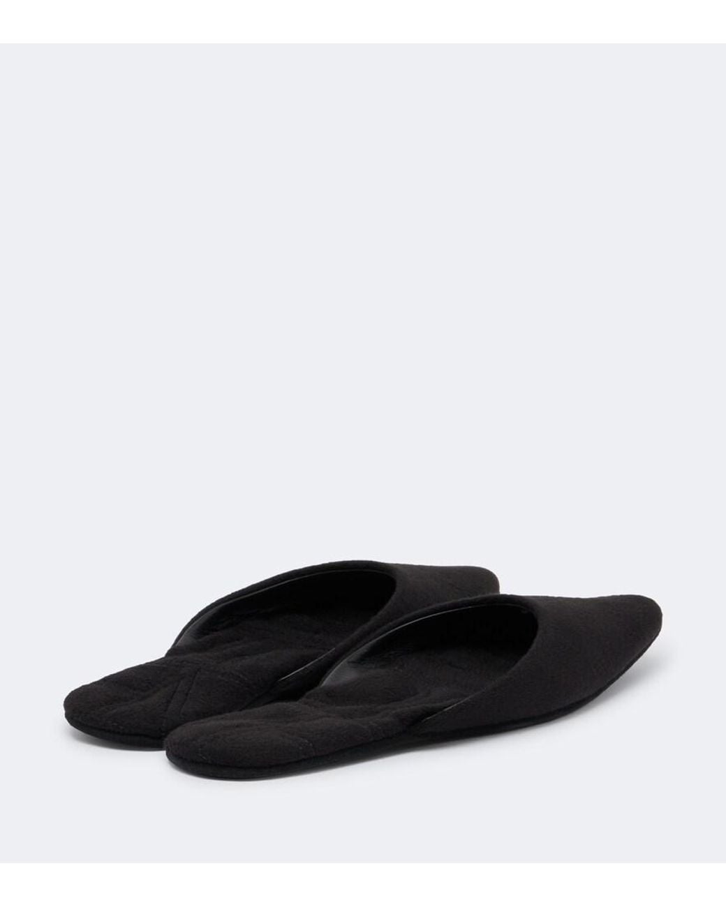 Totême Black Wool And Cashmere Mules