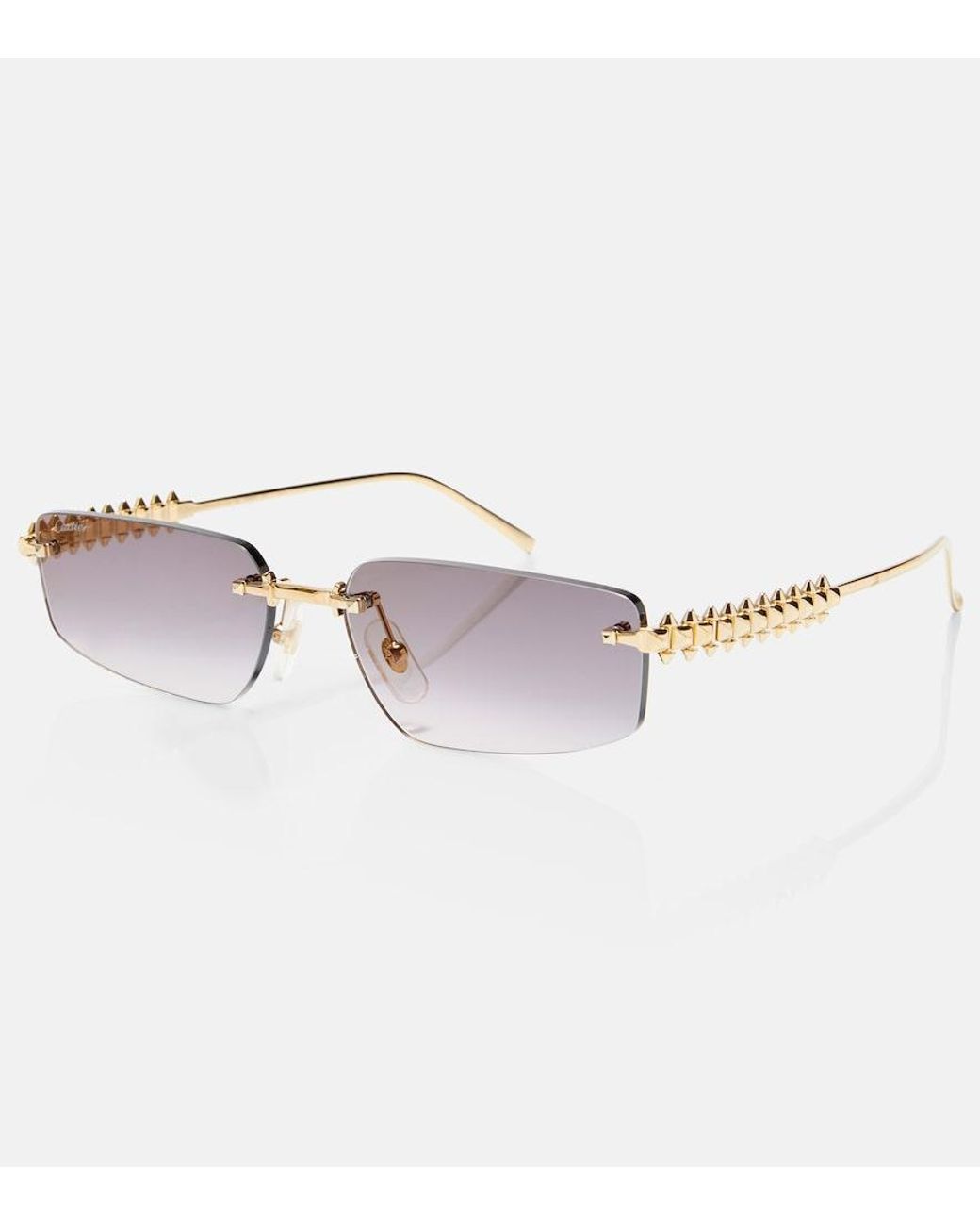 Cartier Metallic Clash De Cartier Rectangular Sunglasses
