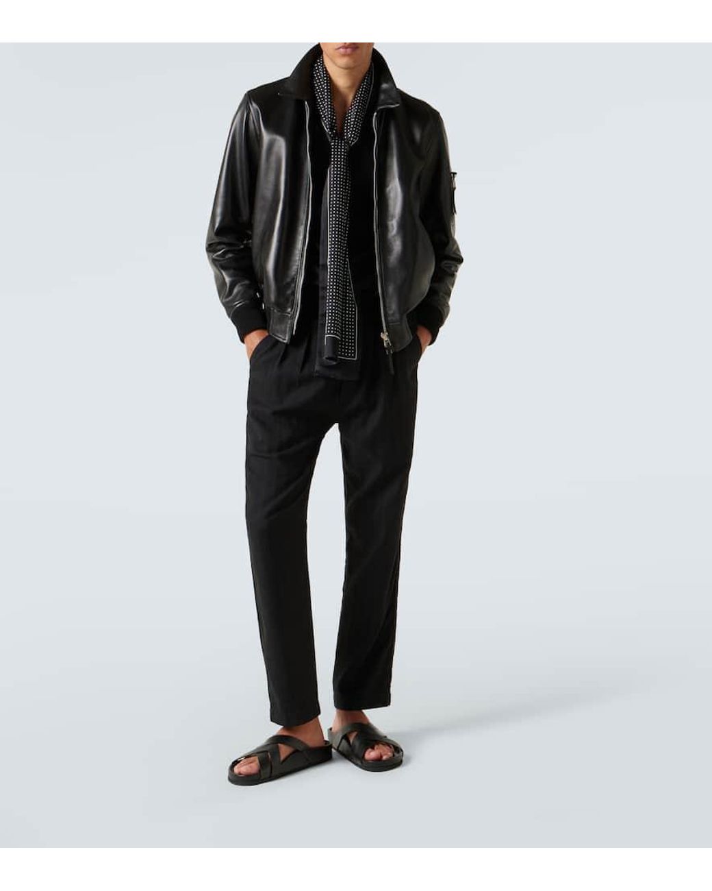 Tom Ford Sandalen Aus Leder in Black für Herren