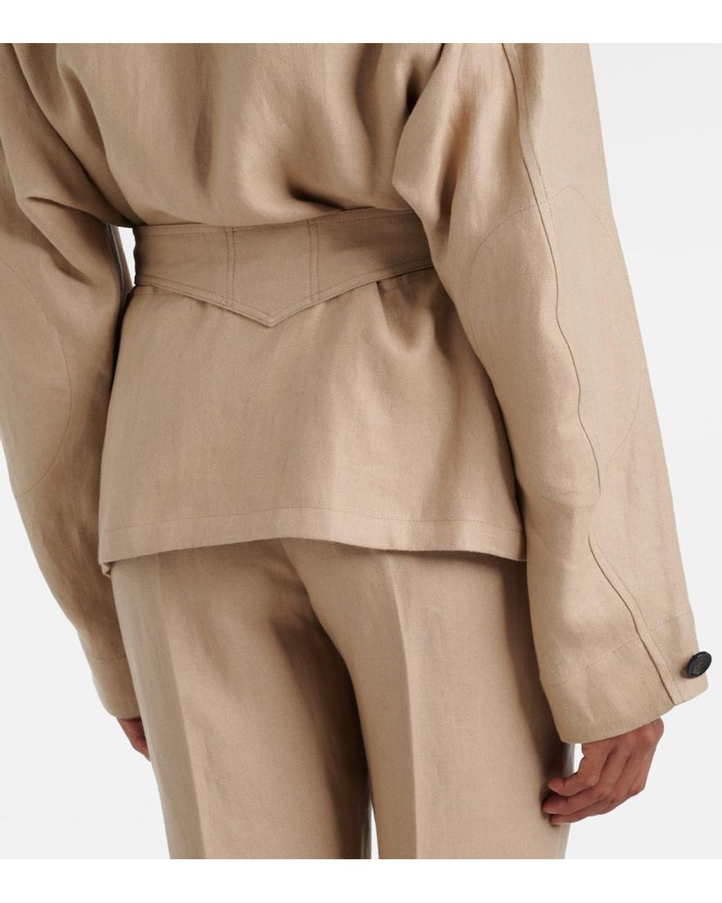 Loro Piana Natural Dillon Linen Crepe Jacket