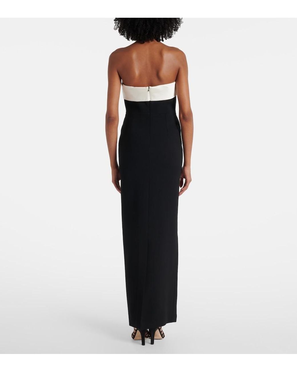 The New Arrivals Ilkyaz Ozel Black Rhea Strapless Gown