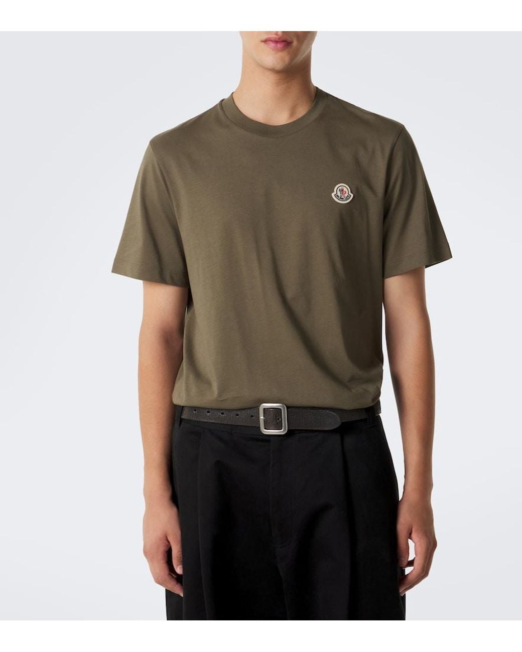 Moncler Green Set Of 3 Cotton Jersey T-Shirts for men